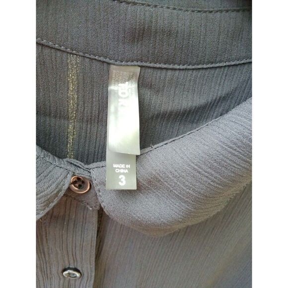 Torrid Button Down Top 3X Black Long Sleeves - Picture 3 of 5